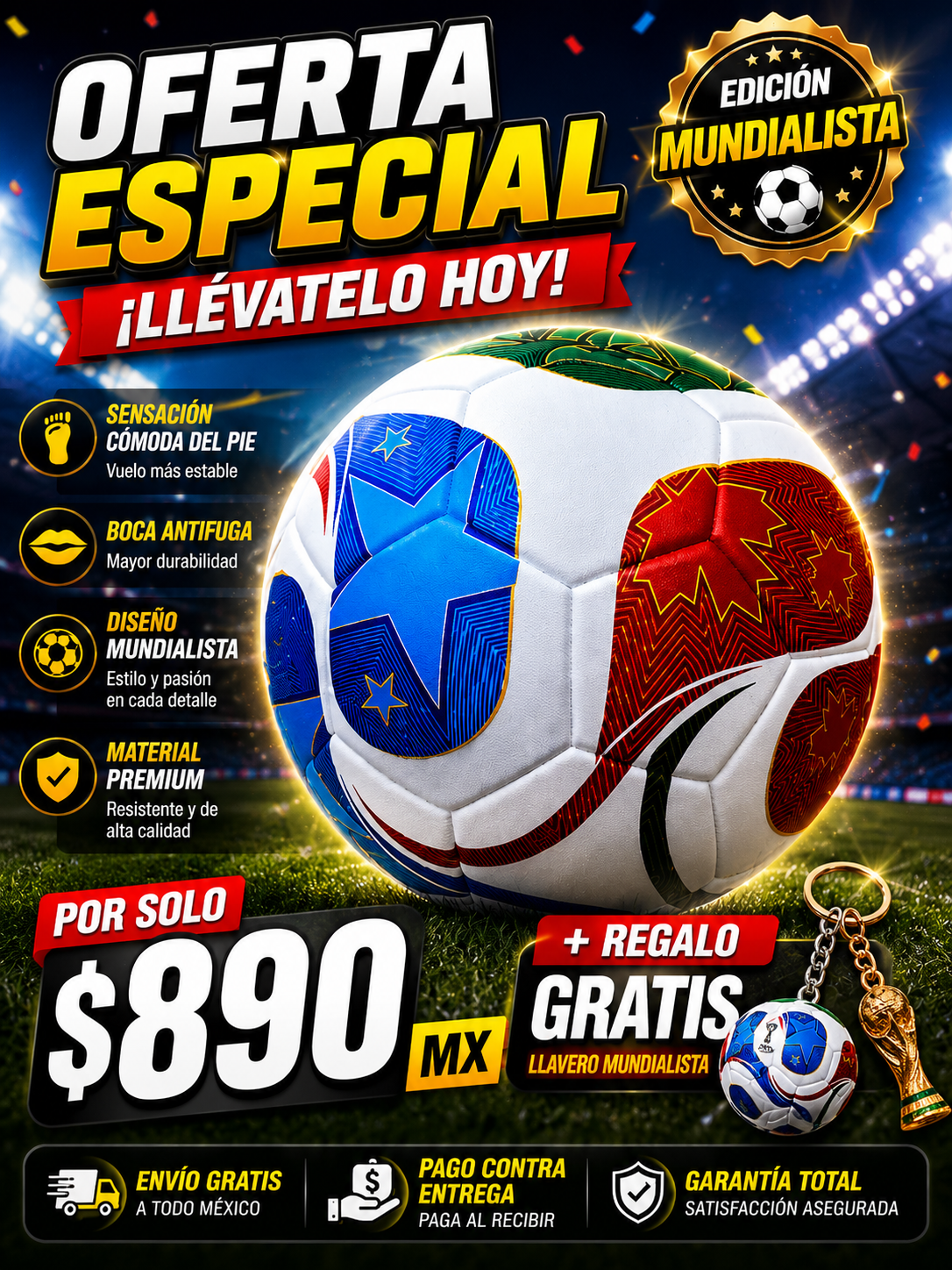 Balon Mundial No 5 Llavero Mundial
