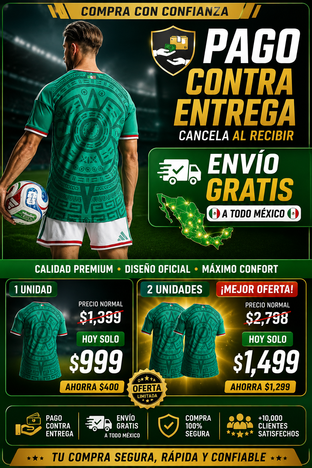 Camiseta Mexicana Mundial 2026