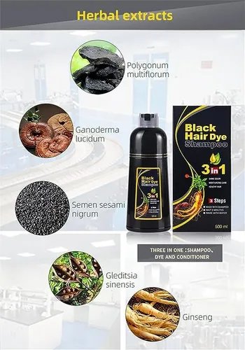 Shampoo Tinte Negro Para Canas