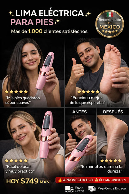 LIMA ELECTRICA PARA PIES RECARGABLE USB