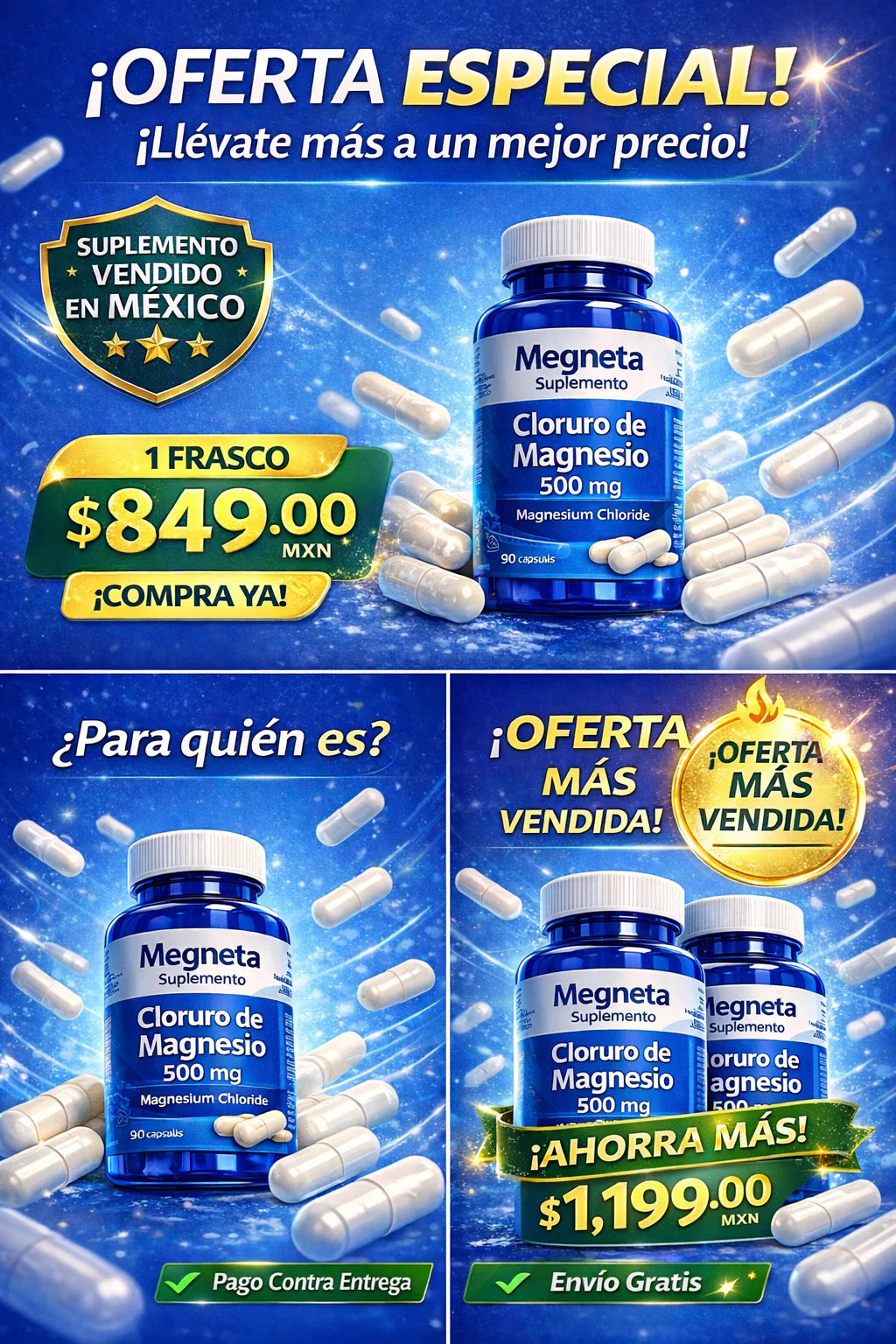 CLUORURO DE MAGNESIO 500 MG SUPLEMENTO ALIMENTICIO EN CAPSULAS