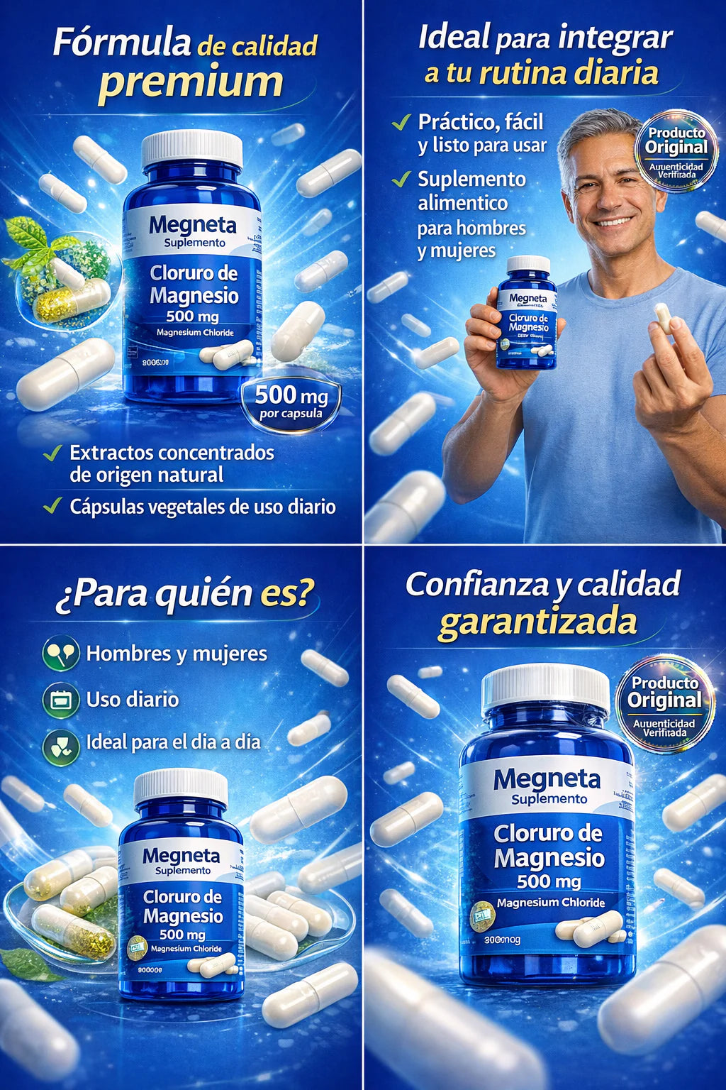 CLUORURO DE MAGNESIO 500 MG SUPLEMENTO ALIMENTICIO EN CAPSULAS