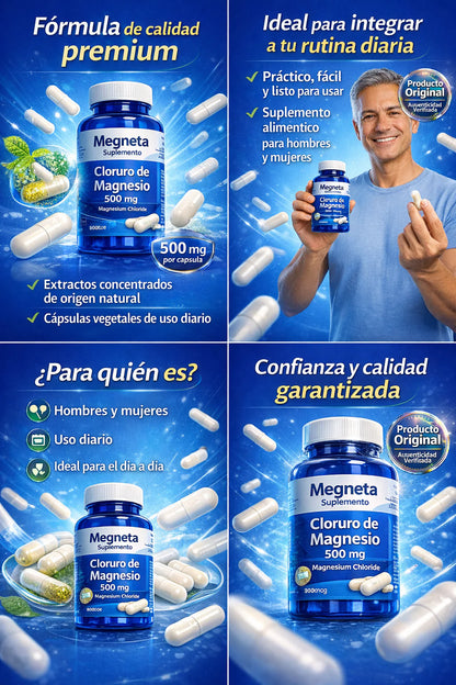 CLUORURO DE MAGNESIO 500 MG SUPLEMENTO ALIMENTICIO EN CAPSULAS