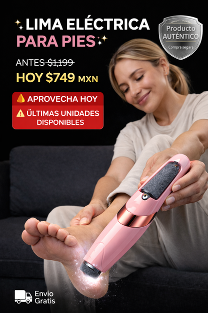 LIMA ELECTRICA PARA PIES RECARGABLE USB
