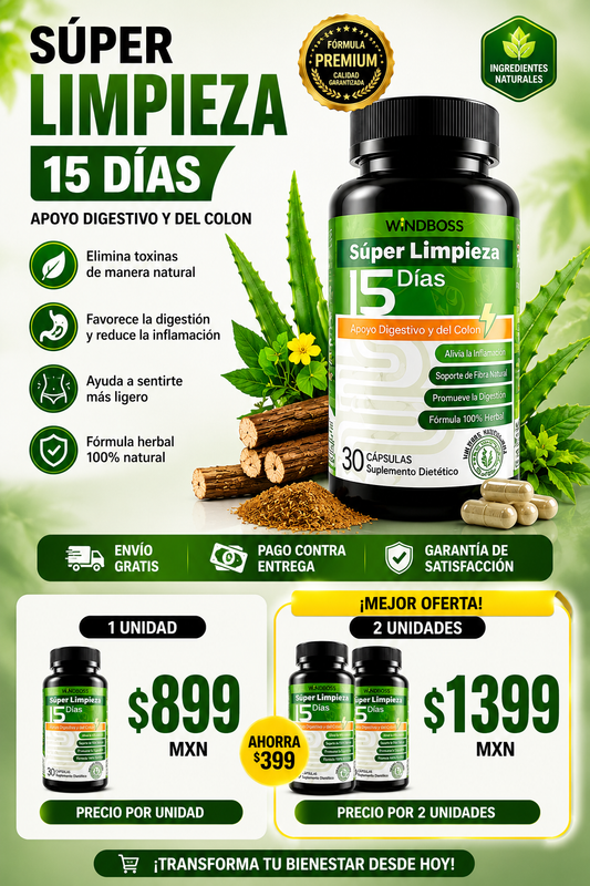 Suplemento Digestivo 15 Dias Windboss