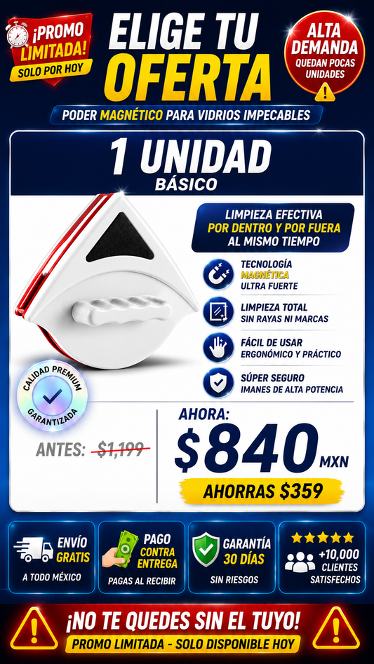 Limpiador De Vidrios Magnetico