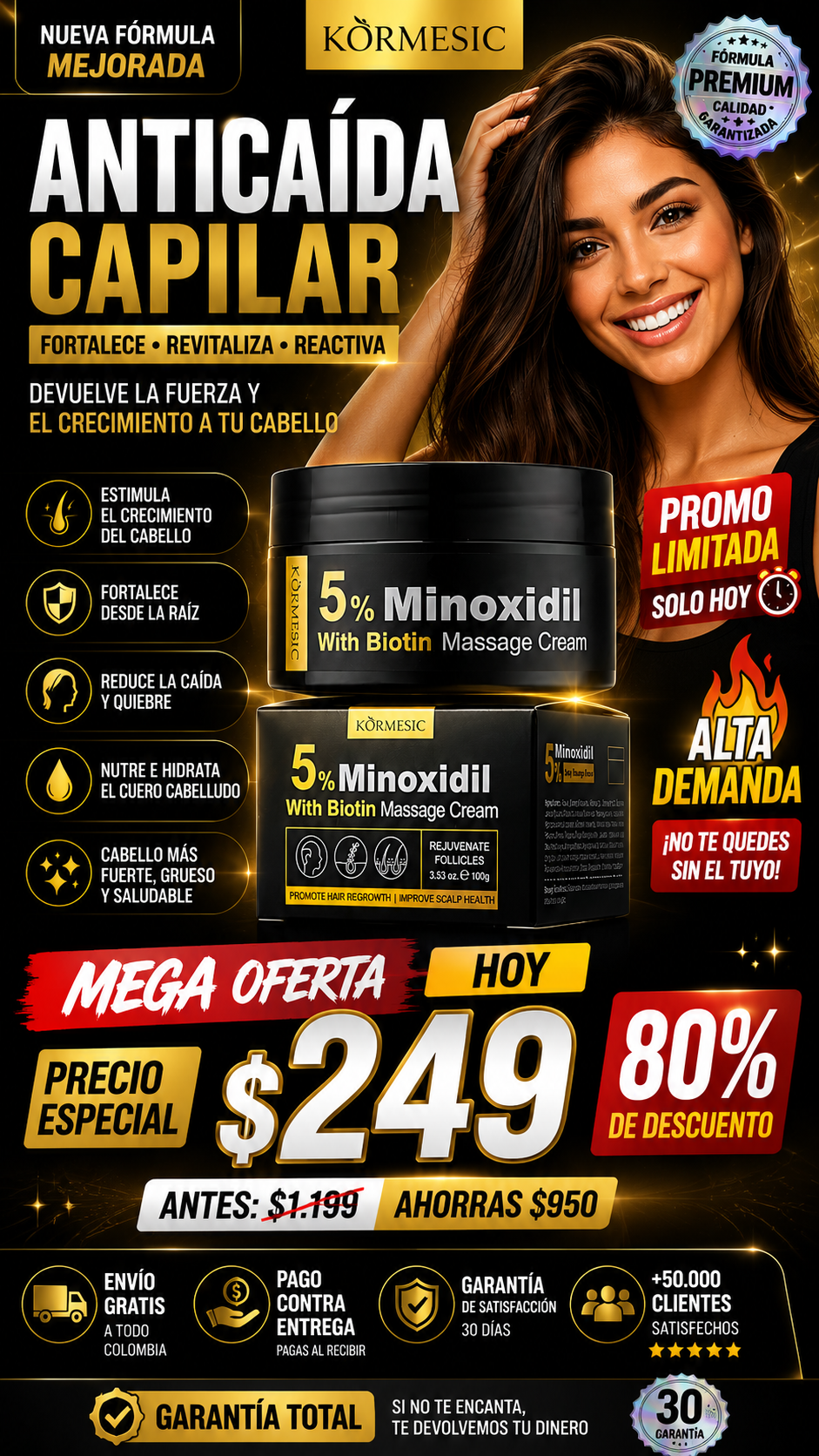 🔥 ¡Recupera la fuerza y brillo de tu cabello desde la primera aplicación!