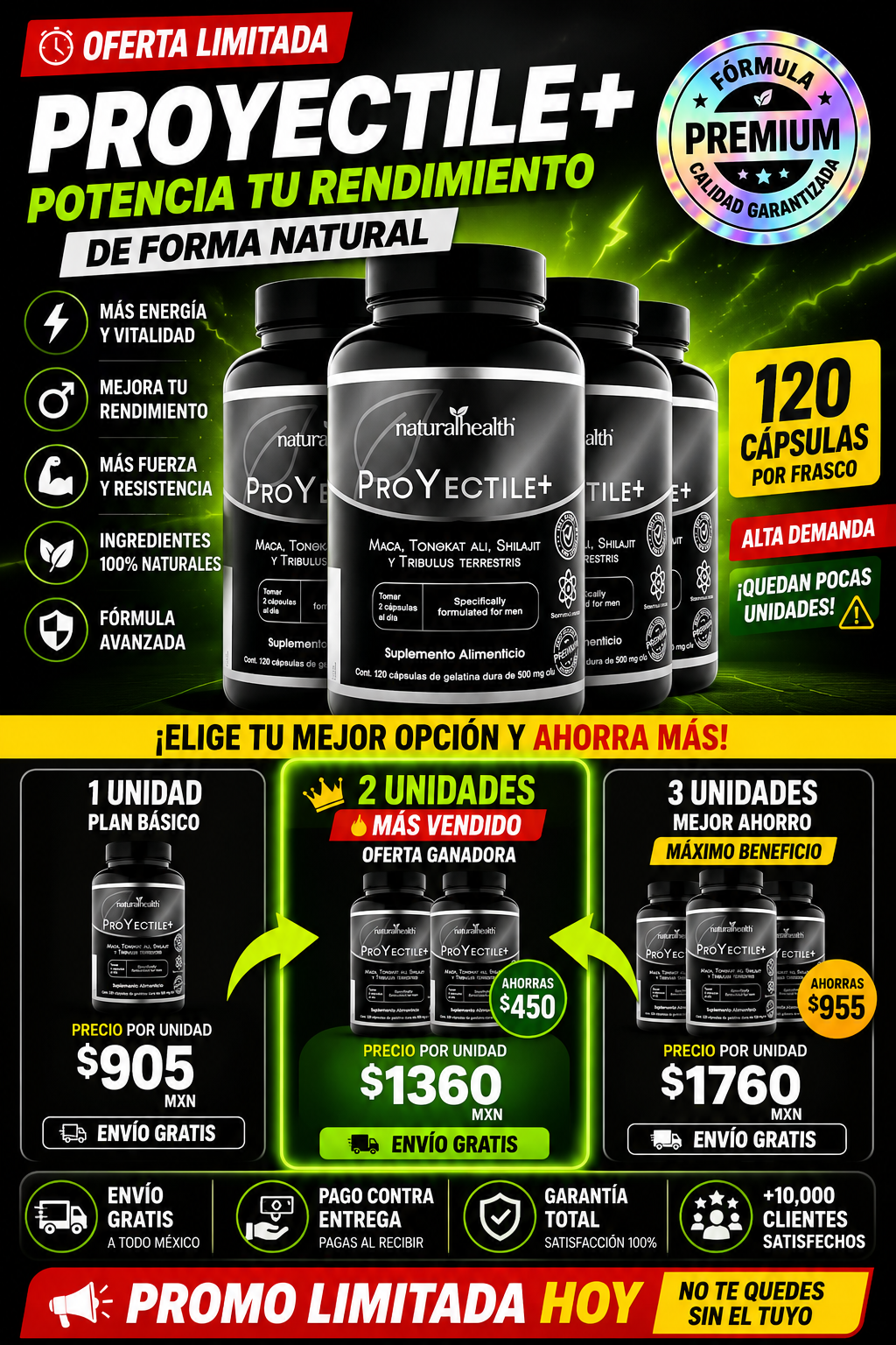 Suplemento Proyectile 120 Capsulas