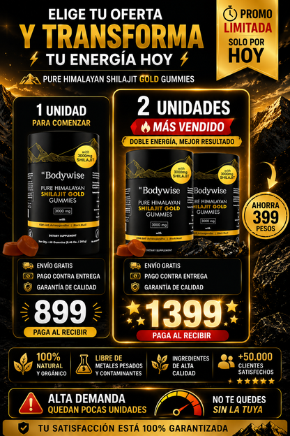 Suplemento Shilajit Gomas 60 Pcs 3000mg