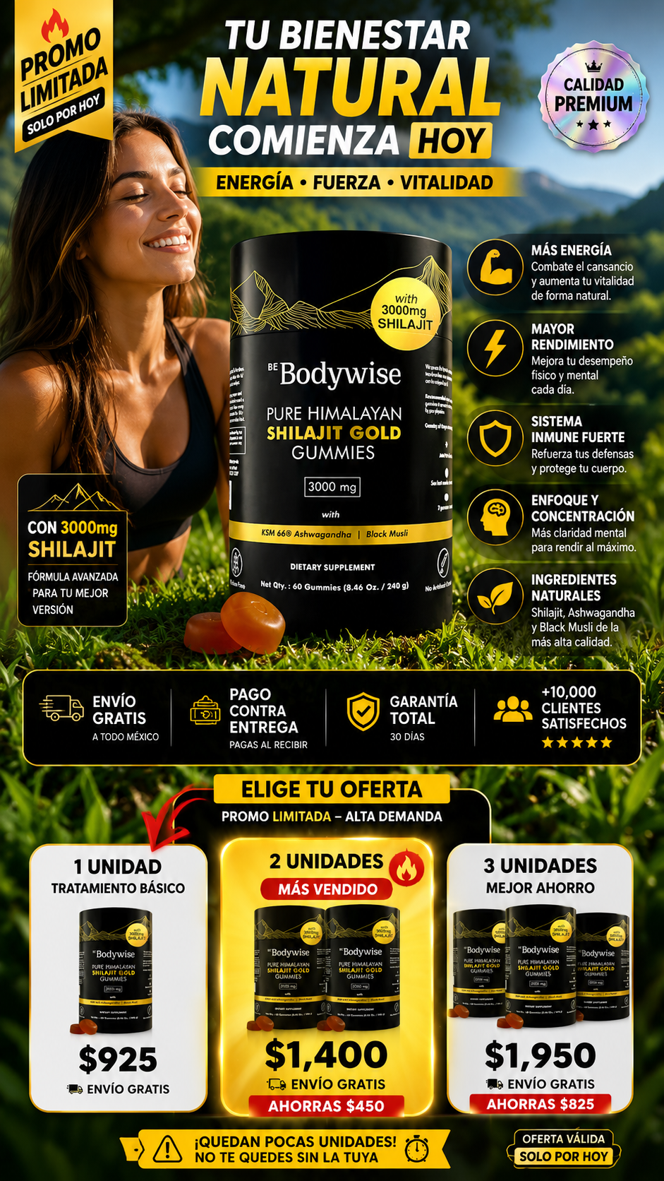 Suplemento Shilajit Gomas 60 Pcs 3000mg