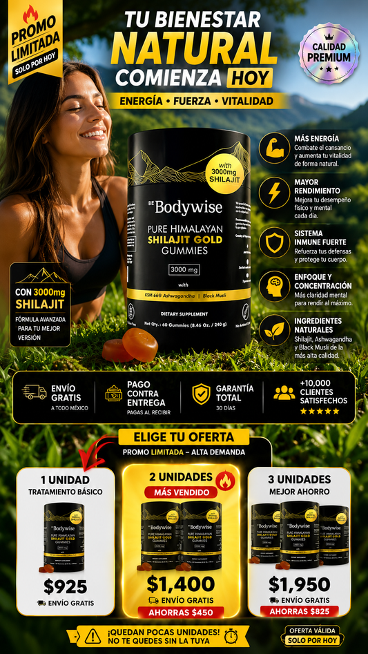 Suplemento Shilajit Gomas 60 Pcs 3000mg