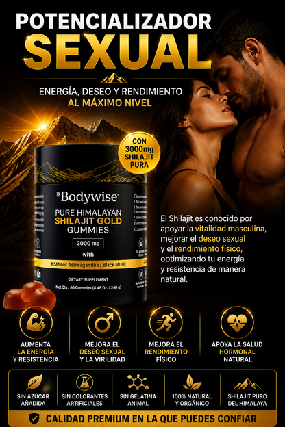 Suplemento Shilajit Gomas 60 Pcs 3000mg